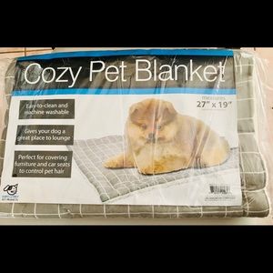 Cozy Pet Blanket-Grey Plaid